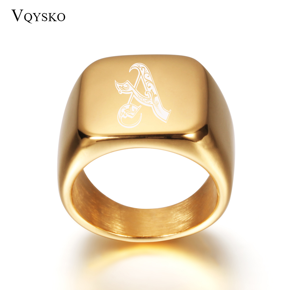 Men Accessories Wedding - Cincin huruf besar pria nada emas