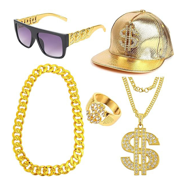 Men'S Accessories In The 90S - Set Aksesoris Kostum Hip Hop Era