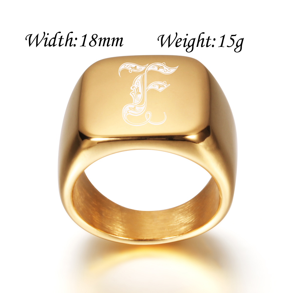 Cincin huruf besar pria nada e - Men Accessories Wedding ulasan dan harga