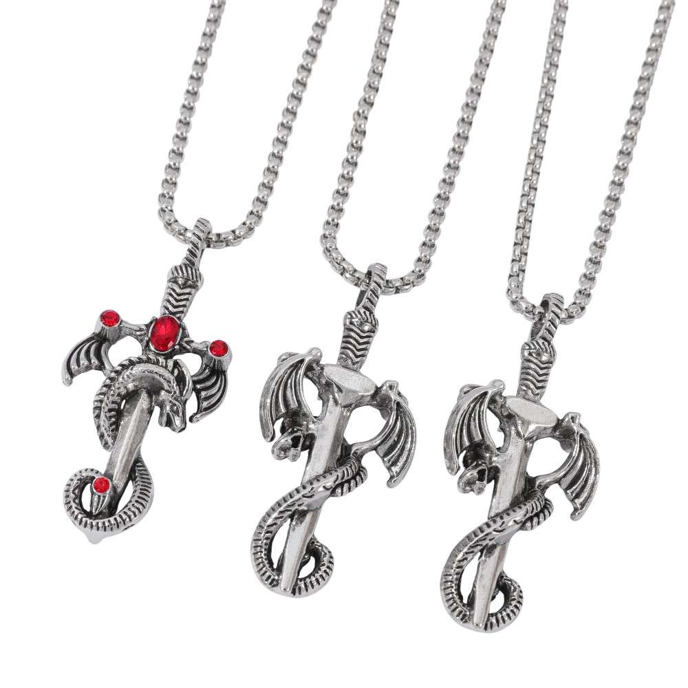 Kalung Paduan Pedang Naga Perm - Men'S Accessories And Jewelry ulasan dan harga