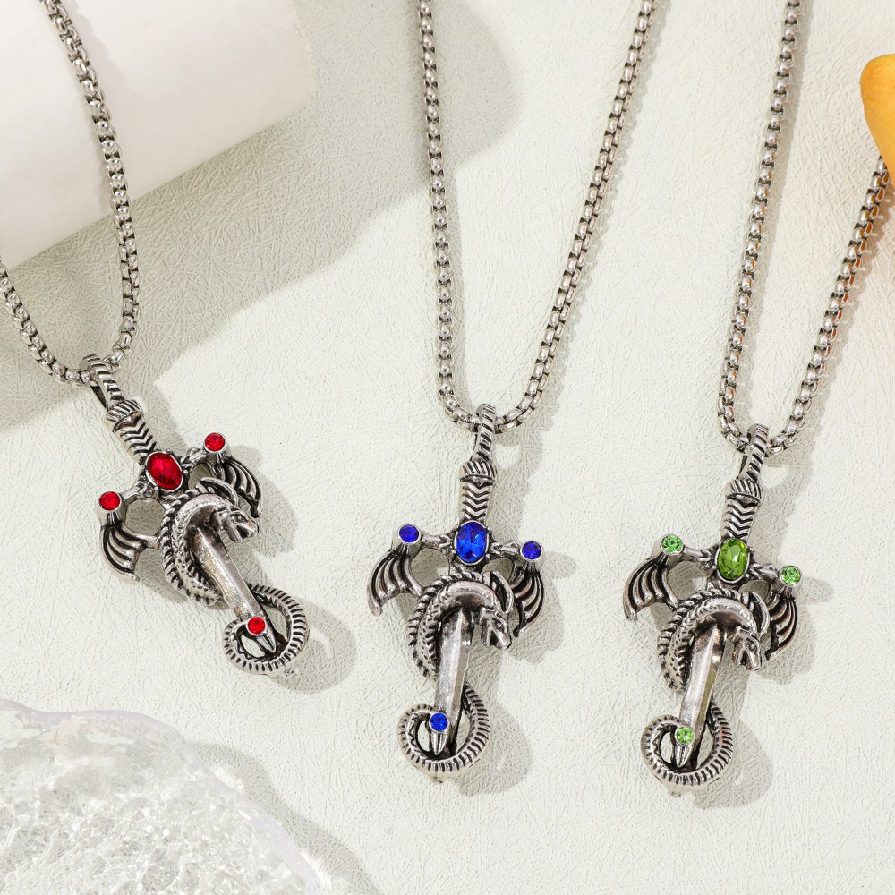 Kalung Paduan Pedang Naga Perm - Men'S Accessories And Jewelry ulasan dan harga