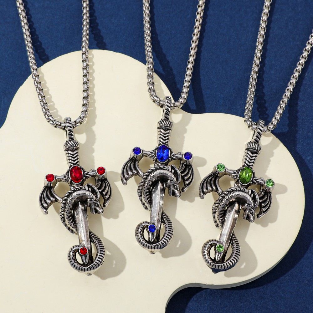 Kalung Paduan Pedang Naga Perm - Men'S Accessories And Jewelry ulasan dan harga